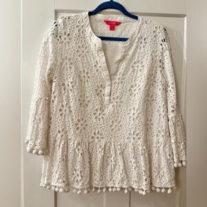 Lilly Pulitzer White Eyelet Blouse